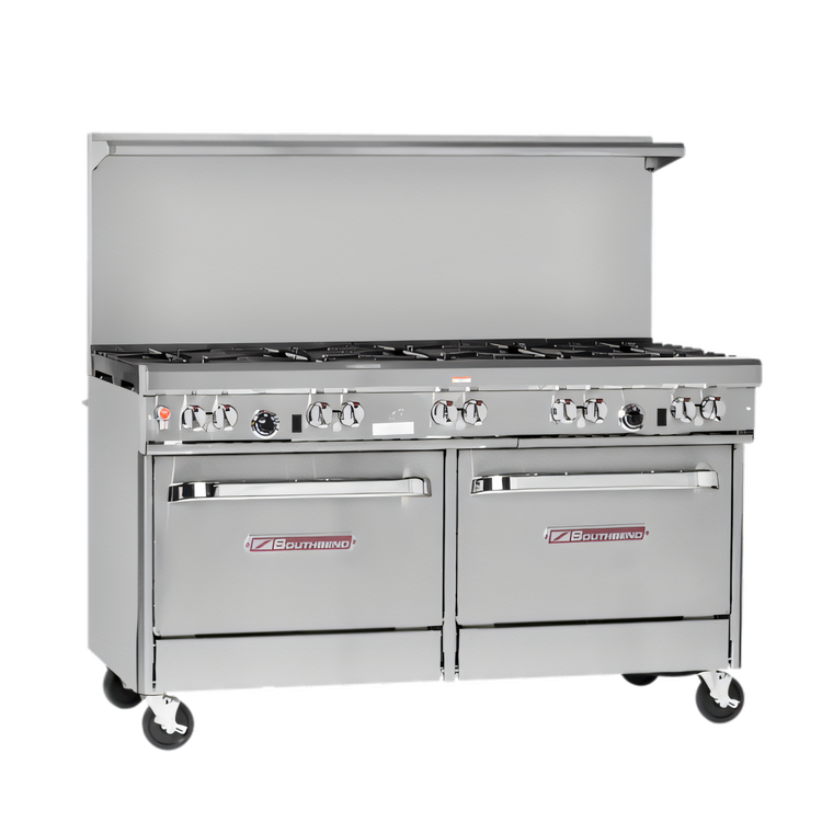 Product image #1 for Southbend Ultimate 60-Inch Commercial Gas Restaurant Range with 10 Open Burners and 2 Standard Ovens