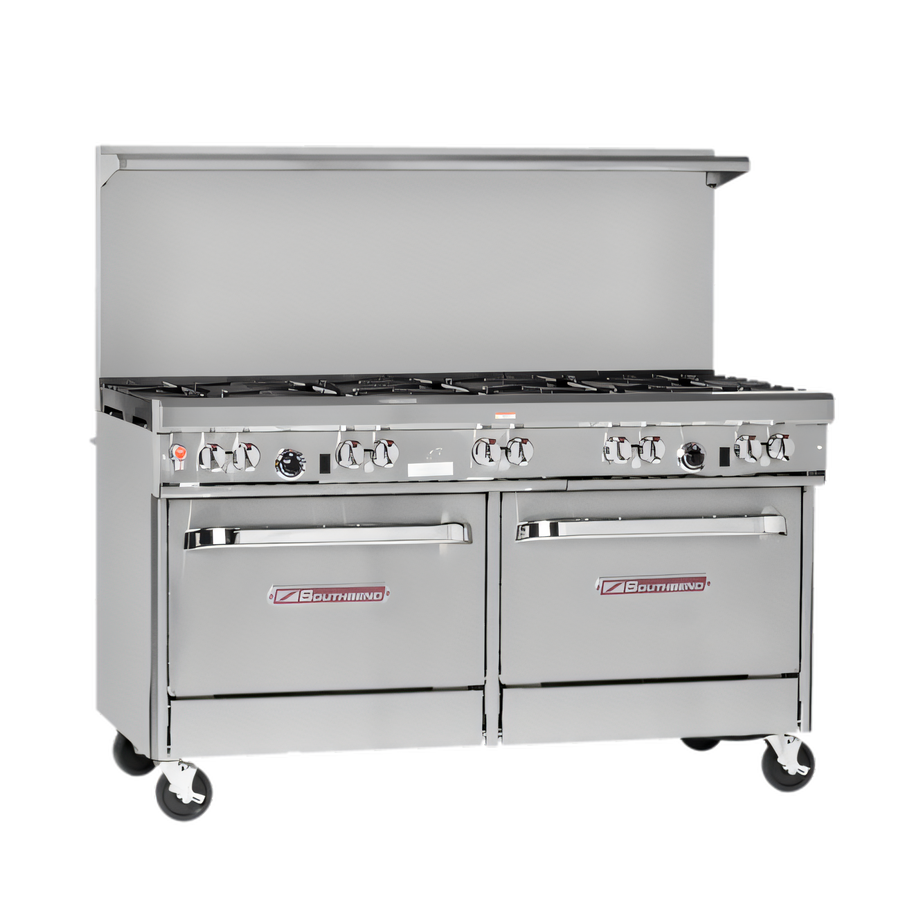 Product image #1 for Southbend Ultimate 60-Inch Commercial Gas Restaurant Range with 10 Open Burners and 2 Standard Ovens