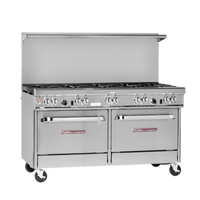 Southbend Ultimate 60-Inch Commercial Gas Restaurant Range with 10 Open Burners and 2 Standard Ovens