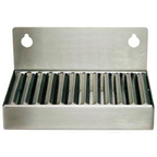 Thumbnail image #1 for Micro Matic USA DP-6X4 Refrigerator Drip Tray Trough, Wall Mount, Stainless Steel, Louvered Screen, No Drain, 6"W x 4"D x 3"H