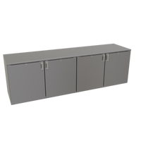 Glastender C1RL96 One-Zone Remote Low-Profile Back Bar Cooler, 96 Inch, 4-Door