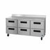 Thumbnail image #1 for Hoshizaki Steelheart 72-Inch Three-Section Worktop Refrigerator with 6 Drawers