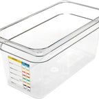 Thumbnail image #1 for CFS Brands StorPlus™ 30662IMLUC07 Food Pan, 1/3 Size, 6" Deep, Integrated Label, Polycarbonate, Clear Case of 6