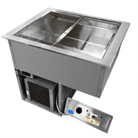 Randell RCHB-4-208-AF 4-Pan Drop-In Hot/Cold Food Well with Auto Water Fill
