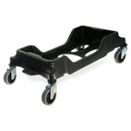 Thumbnail image #1 for CFS Brands Trimline 36921003 Plastic Trash Can Dolly for 15 or 23 Gallon Cans, Black, 4 Swivel Casters