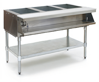 Eagle Group 48-Inch Electric Water Bath Hot Food Table with 3 Open Wells, Open Cabinet Base, 240V