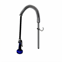 T&S Brass B-0133-08C-LB Low-Flow Pre-Rinse Unit with 44-Inch Hose, 18-Inch Riser, and JeTSpray Valve, Less Base Faucet
