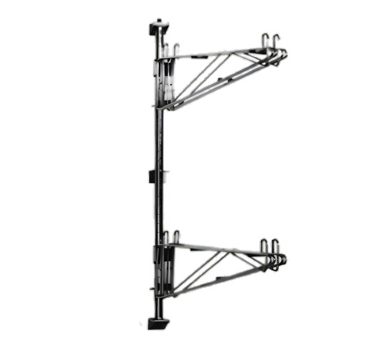 Product image #1 for Eagle Group Prepackaged Adjustable Post Wire Wall Mount Mid Unit for 14-Inch Deep Shelves, Chrome, 33-Inch High