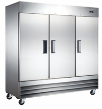 Hurakan by Equip.me HKN-GXE72R3E 81-Inch 3-Door Reach-In Refrigerator, 72 Cu. Ft., Stainless Steel