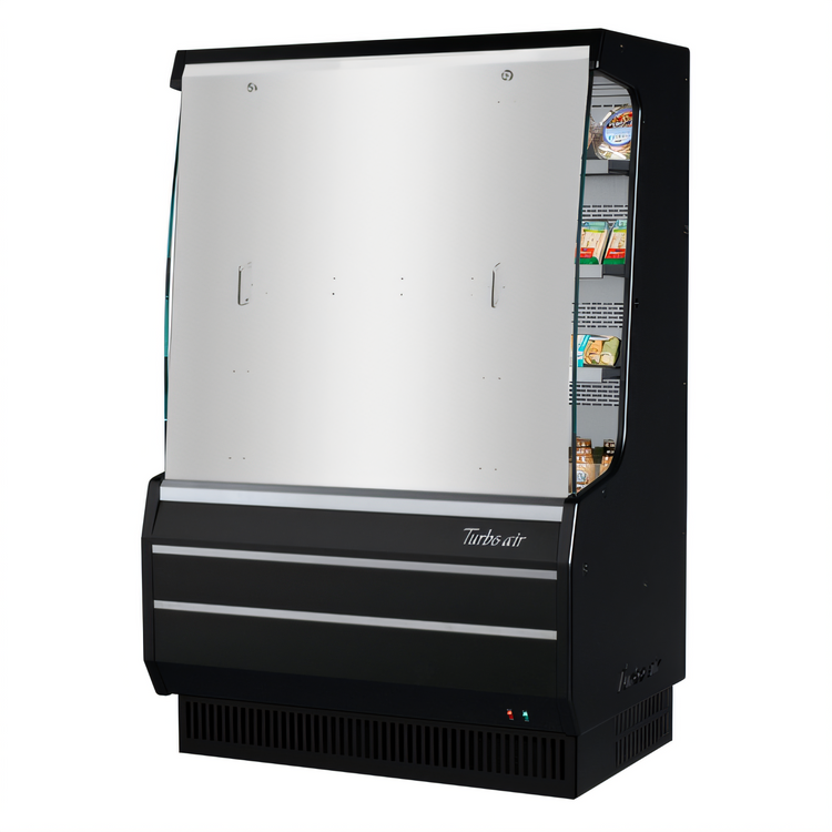 Product image #1 for Turbo Air SCS-40-M Stainless Steel Solid Security Cover for 40-Inch TOM-M Open Display Merchandisers