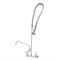 T&S Brass EasyInstall Wall-Mount Pre-Rinse Unit with Mixing Faucet, Add-On Faucet, 12
