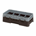 Thumbnail image #2 for Cambro Camrack® Half Size 8-Compartment Glass Rack with Soft Gray Extender, Brown