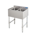 Thumbnail image #1 for Sapphire Manufacturing SMBS-2 Two-Compartment Underbar Sink with Wall-Mount Faucet and Overflow Kit