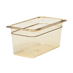 Thumbnail image #1 for Cambro H-Pan™ 36HP150 1/3 Size 6-Inch Deep Amber Plastic Hot Food Pan, Non-Stick, -40°F to 375°F Case of 6
