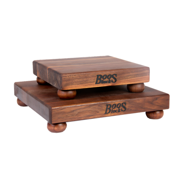 Product image #1 for John Boos Boos Block Gift Collection 12 x 12 Inch Square Edge Grain American Black Walnut Cutting Board with Bun Feet