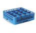 Thumbnail image #1 for Carlisle OptiClean Full-Size 16-Compartment Blue Dishwasher Glass Rack with 1 Extender