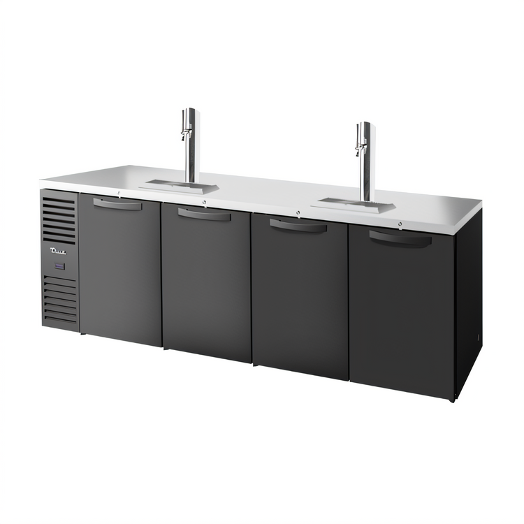 Product image #1 for True Premier Bar 108-Inch Four-Section Refrigerated Draft Bar Cooler with 2 Beer Columns