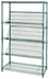 Thumbnail image #1 for Quantum Chrome-Plated 5-Shelf Slanted Shelf Cart, 36 x 18 x 69 Inches, 1200 lb. Capacity