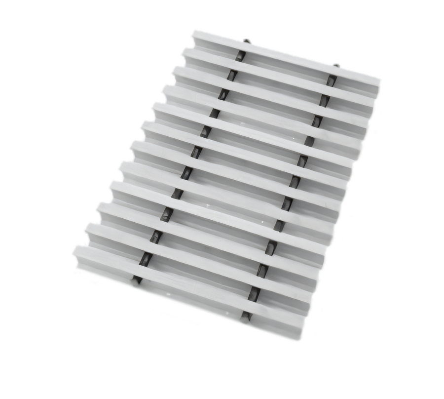 Product image #1 for Replacement Subway-Style Fiberglass Grating for 18-Inch Floor Troughs, 15 x 15 Inches, Gray