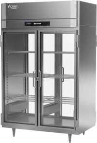 Victory UltraSpec Pass-Thru Glass Door Warming Cabinet, 2-Section, 48 Cu. Ft., Standard Depth