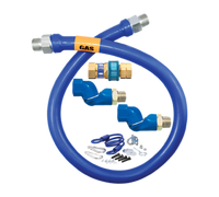 Dormont Blue Hose 1-1/4 Inch I.D. x 36 Inch Moveable Gas Connector Hose Assembly with SnapFast Quick-Disconnect and Restraining Device