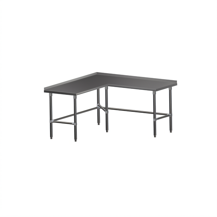 Product image #1 for John Boos L-Shaped Stainless Steel Corner Work Table with 1-1/2-Inch Rear Up-Turn