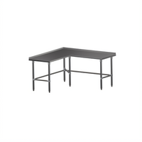 John Boos L-Shaped Stainless Steel Corner Work Table with 1-1/2-Inch Rear Up-Turn