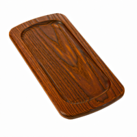 American Metalcraft Rectangular Rimmed Ash Wood Serving Board, 14 x 7 Inches