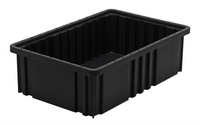 Quantum Dividable Grid Conductive Food Storage Box, 16-1/2 x 10-7/8 x 5 Inches, Black