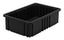 Thumbnail image #1 for Quantum Dividable Grid Conductive Food Storage Box, 16-1/2 x 10-7/8 x 5 Inches, Black