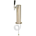 Thumbnail image #1 for Micro Matic USA D4743T Countertop Air-Cooled Single-Faucet Draft Beer Tower, 304 Stainless Steel, Polished Finish
