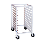Thumbnail image #1 for Crestware ABPR10 10-Tier Aluminum End-Loading Bun Pan Rack with Locking Casters, 26 x 20 x 38 Inches