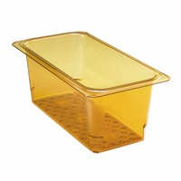 Cambro H-Pan™ High Heat 1/3 Size 5-Inch Deep Amber Colander Pan