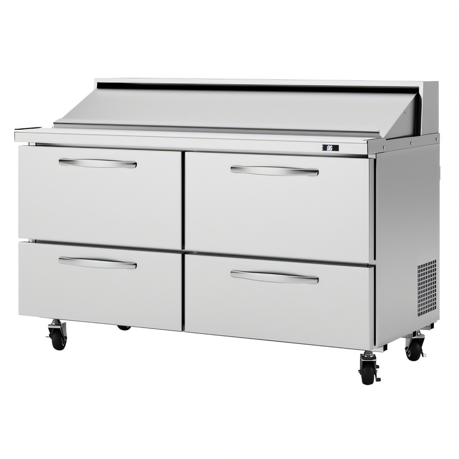 Product image #1 for Turbo Air PRO Series 60-Inch Two-Section Sandwich/Salad Prep Table with 4 Drawers, Rear-Mount Self-Contained Refrigeration, 16 Cu. Ft.