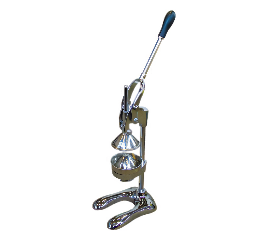 Product image #1 for Omcan Manual Lever-Action Citrus Juicer with 5-Inch Cutter Plate, Chrome Construction