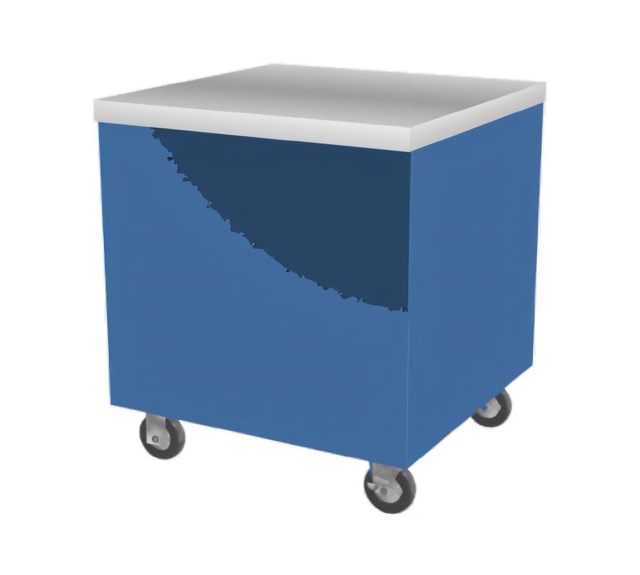 Product image #1 for Thurmaduke Mobile Stainless Steel Corner Utility Station with Enclosed Base