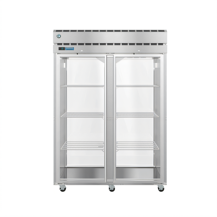 Product image #1 for Hoshizaki Steelheart PT2A-FG-FG Two-Section Pass-Thru Full-Glass Door Reach-In Refrigerator, 52.5 Cu. Ft., Top-Mount Self-Contained