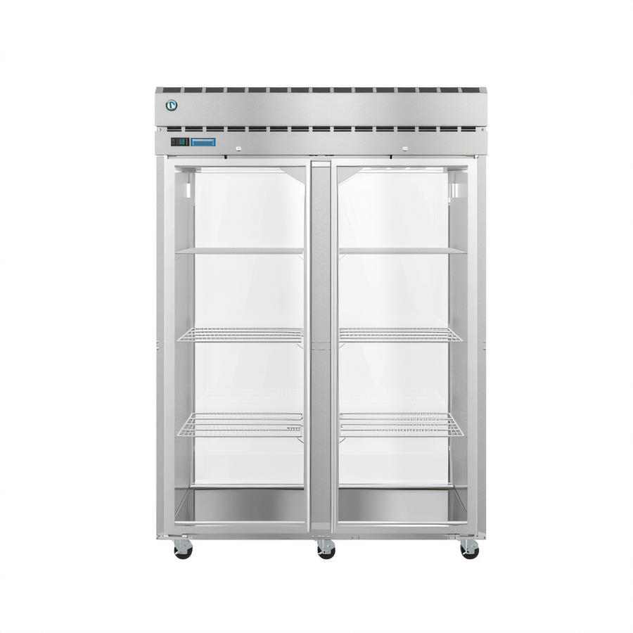 Product image #1 for Hoshizaki Steelheart PT2A-FG-FG Two-Section Pass-Thru Full-Glass Door Reach-In Refrigerator, 52.5 Cu. Ft., Top-Mount Self-Contained