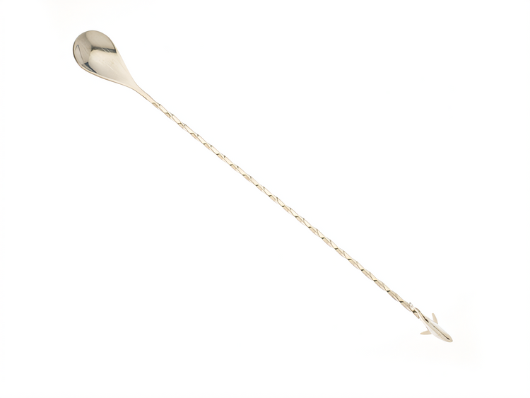 Product image #1 for Barfly Classic 13-1/4 Inch 18/8 Stainless Steel Bar Spoon with Shark-End Decorative Tip