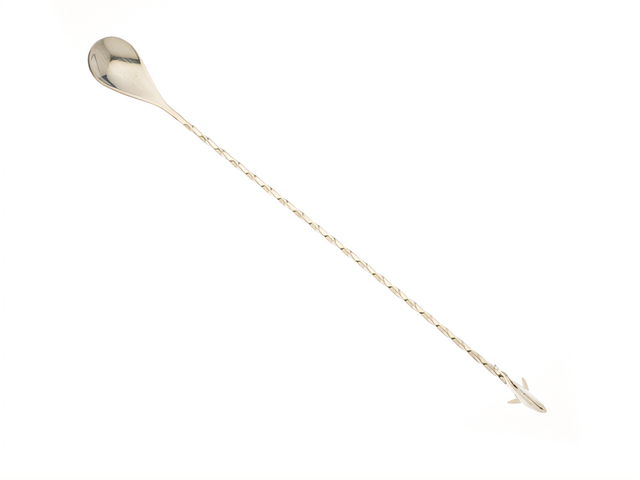 Product image #1 for Barfly Classic 13-1/4 Inch 18/8 Stainless Steel Bar Spoon with Shark-End Decorative Tip