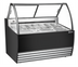 Thumbnail image #1 for Omcan Black Curved-Glass Gelato Display Showcase, 10 Pan Capacity, 55-Inch Wide
