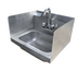 Thumbnail image #1 for Serv-Ware 17 x 15-Inch Wall-Mounted Stainless Steel Hand Sink with Double Splash Guards