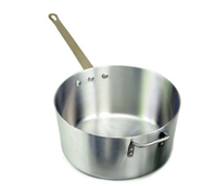 Crestware 8 Qt Heavy-Gauge Tapered Aluminum Sauce Pan with Riveted Handle