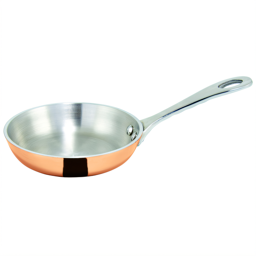 Product image #1 for Mini Tri-Ply Copper Fry Pan, 4 Inch Round, 5 Oz, Induction Ready