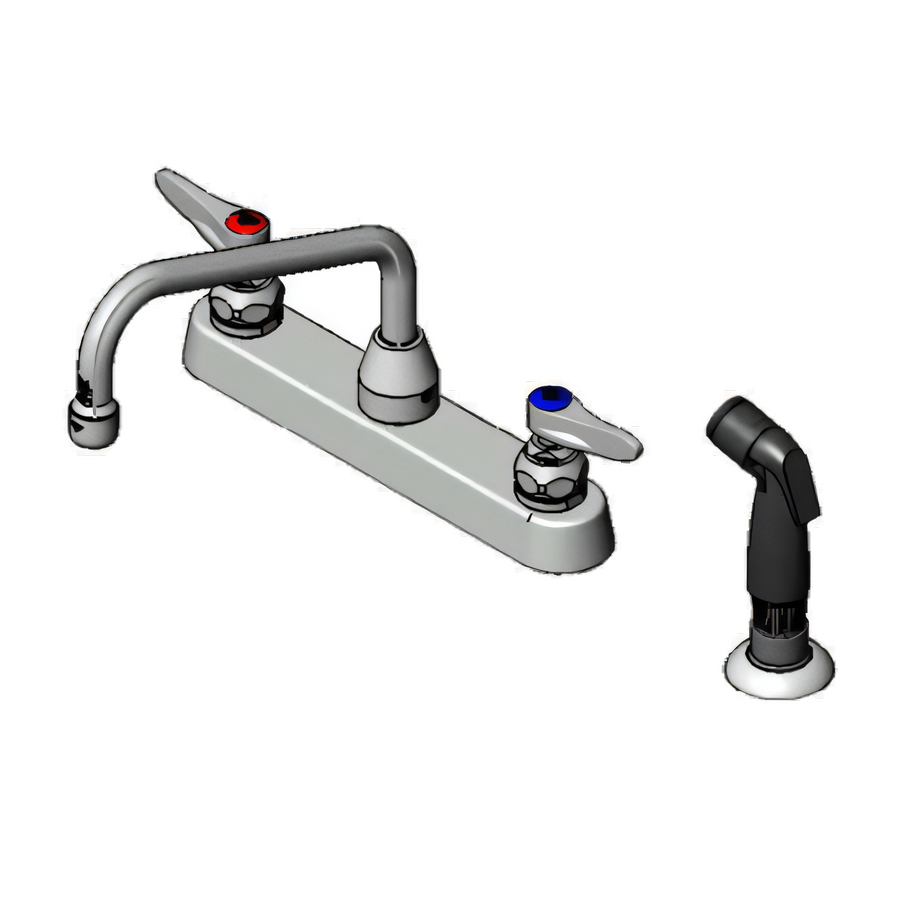 Product image #1 for T&S Brass B-1172-07 Deck-Mount Workboard Faucet with Side Spray
