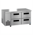 Thumbnail image #1 for Hoshizaki Steelheart ULR60B-D4 Two-Section 60-Inch Undercounter Refrigerator with Four Drawers, Side Mount