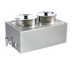 Thumbnail image #1 for Uniworld Double Countertop Electric Food Warmer with Drain Valve, 2 x 8-Qt Inserts