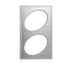 Thumbnail image #1 for Vollrath Miramar Single Size Stainless Steel Adapter Plate Template with 2 Oval Cutouts