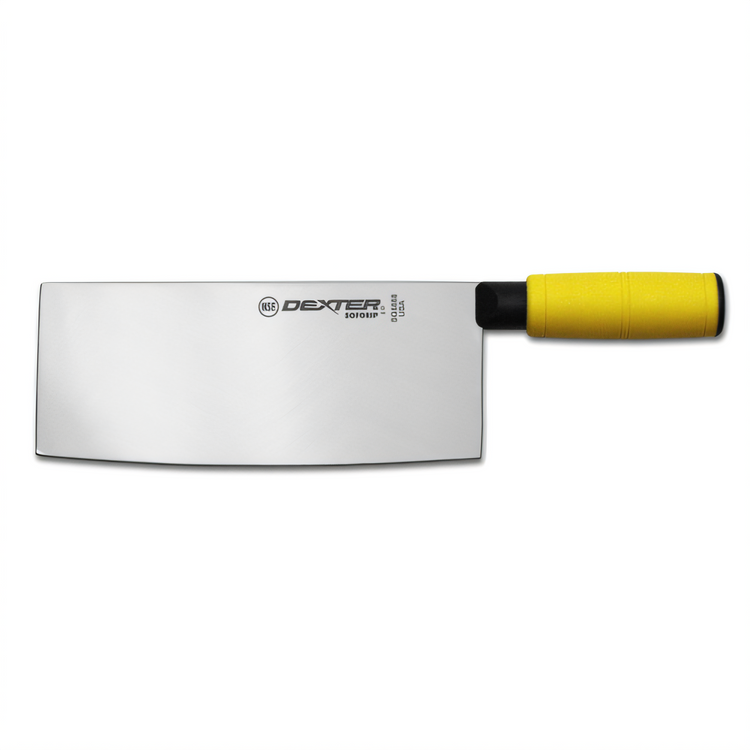 Product image #1 for Dexter Russell SofGrip 8-Inch Chinese Chef's Knife with Yellow Soft Rubber Handle