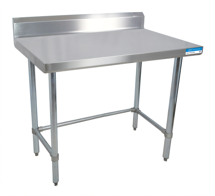 Product image #1 for BK Resources 72" x 30" Stainless Steel Work Table with 5" Riser and Open Base